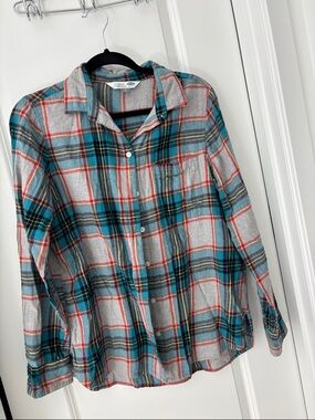 Women’s Old Navy The Classic Shirt plaid size large